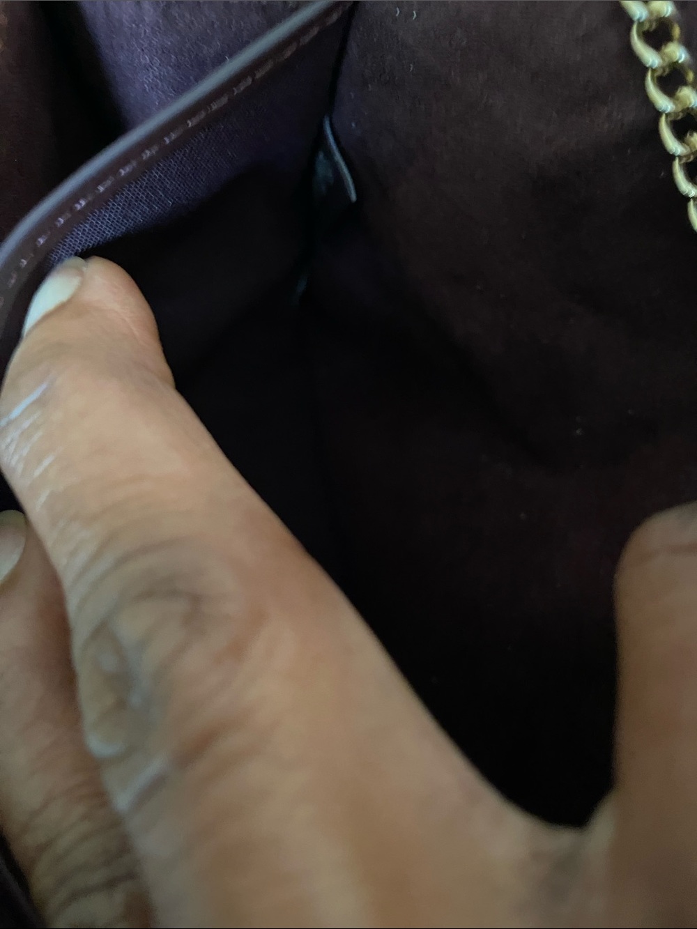 Coach Georgie Crossbody Gold Chain Monogrammed Brown Black 7287 - Picture 7 of 16